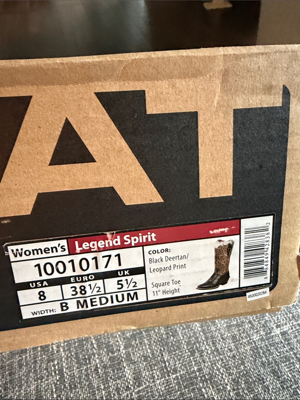 Ariat Leopard Print Western Cowgirl Boots - Black & Brown and red. New in box - Picture 2 of 11